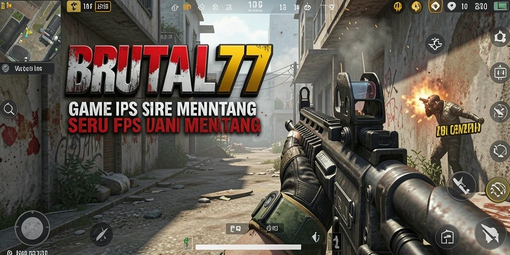 Tampilan gameplay intens di <strong>BRUTAL77</strong> dengan pertempuran seru.