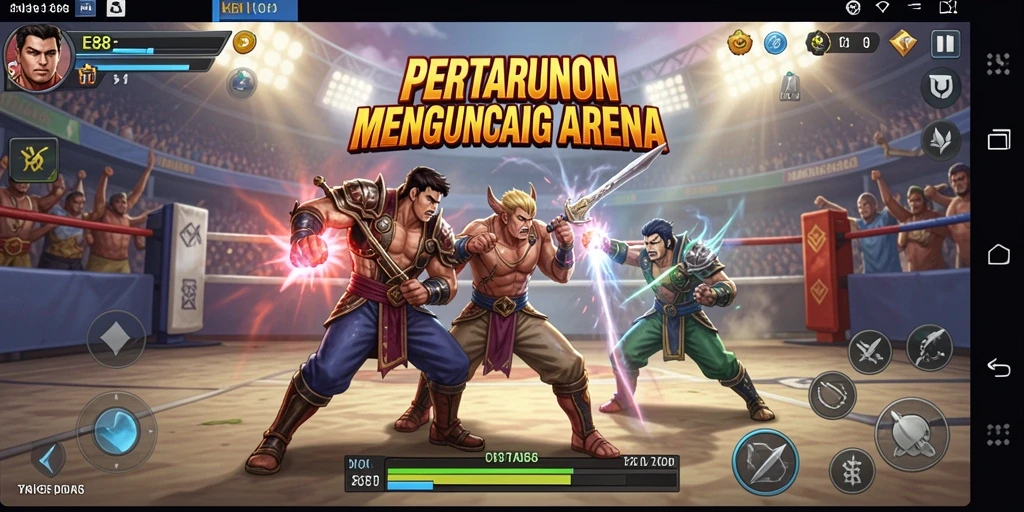 Tangkapan layar menampilkan aksi pertarungan epik dalam E88.