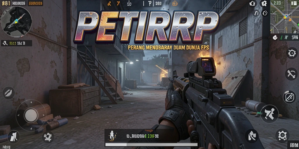 Tampilan gameplay menegangkan di PETIRRP dengan aksi FPS luar biasa.