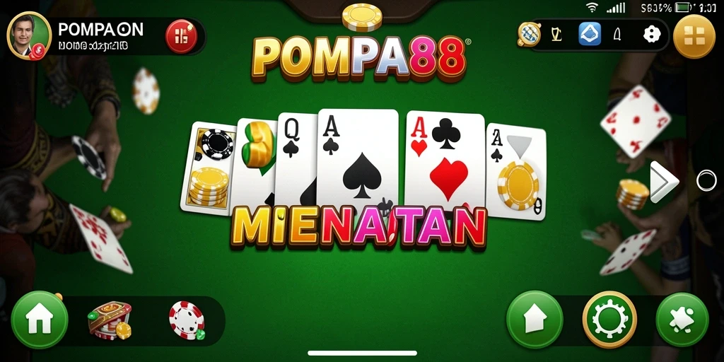 Screenshot gameplay POMPA88 menampilkan aksi seru permainan Domino.