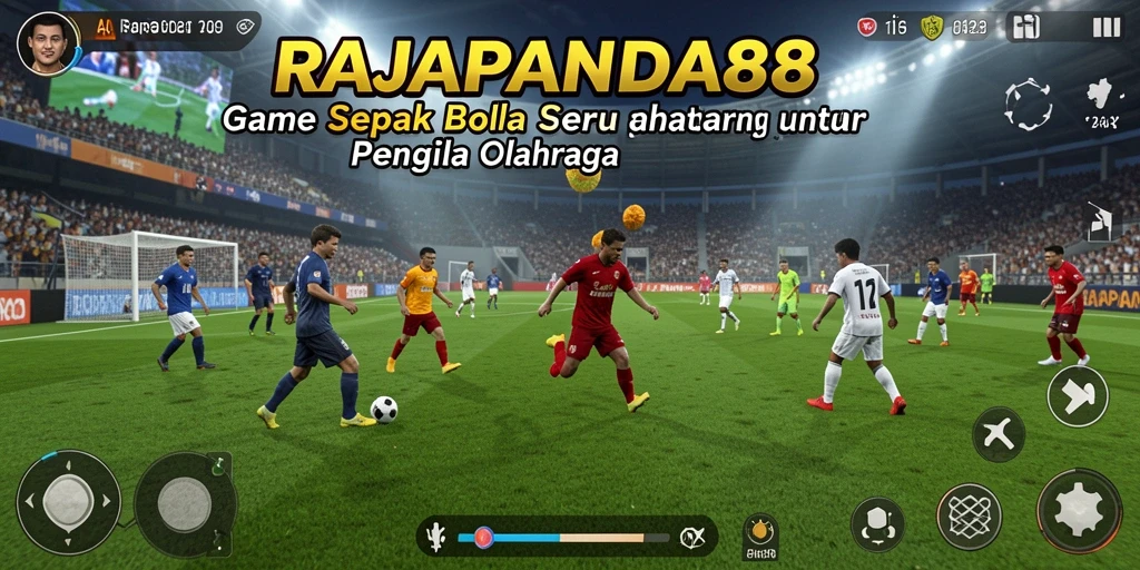 Screenshot gameplay RAJAPANDA88 yang menunjukkan aksi seru di lapangan.