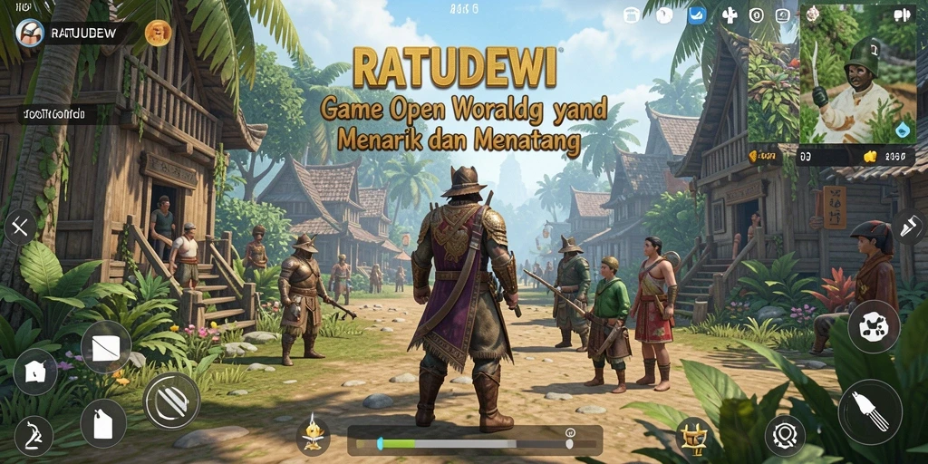 Tampilan gameplay yang menakjubkan dari RATUDEWI dalam dunia Open World.