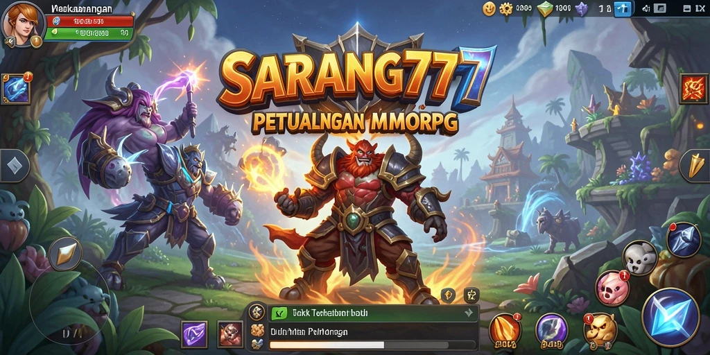 Menampilkan aksi seru dalam dunia MMORPG SARANG777.