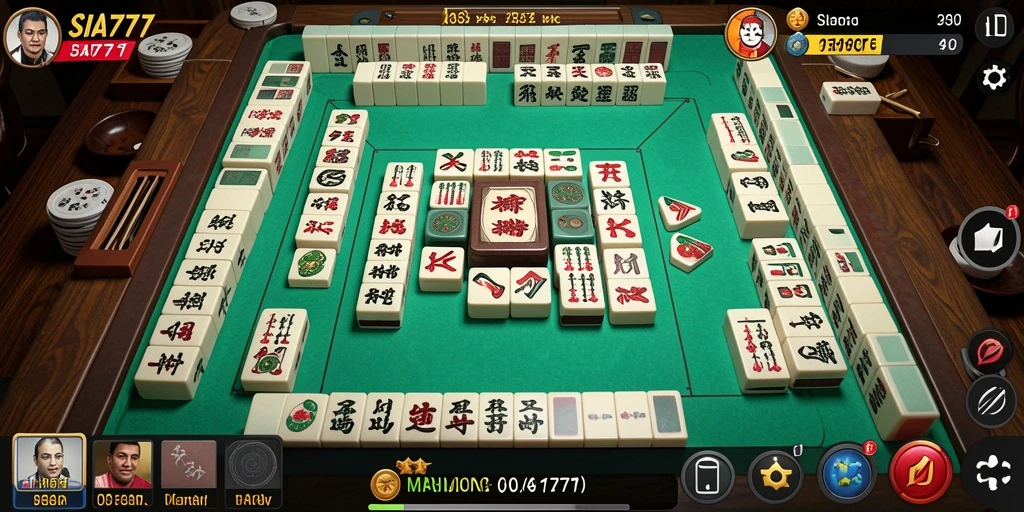 Screenshot gameplay SIA777 yang menunjukkan aksi memainkan Mahjong.