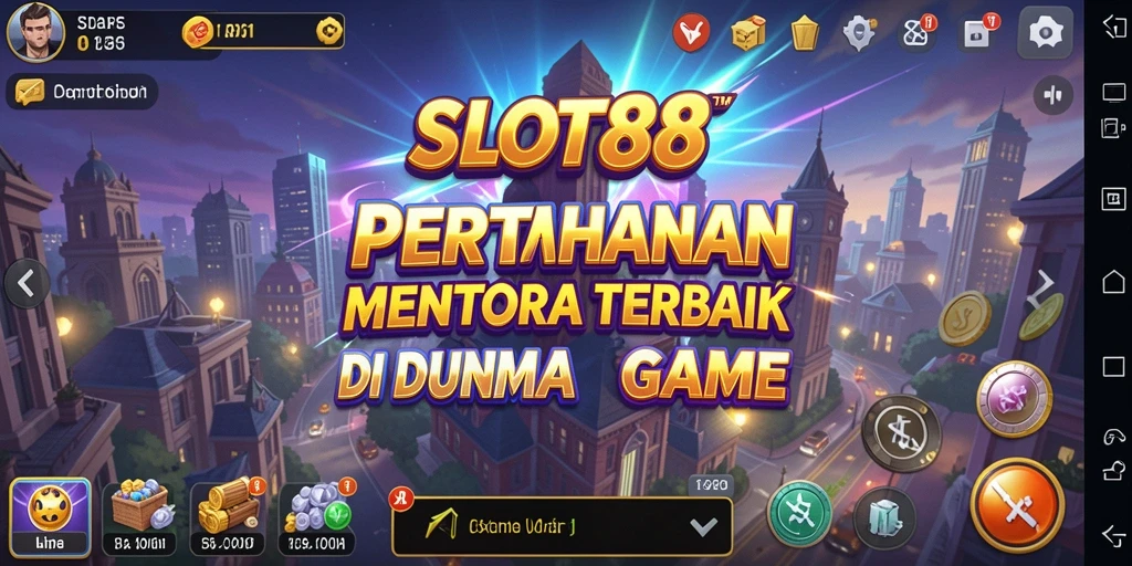 Screenshot menampilkan aksi seru gameplay Tower Defense di SLOT88.