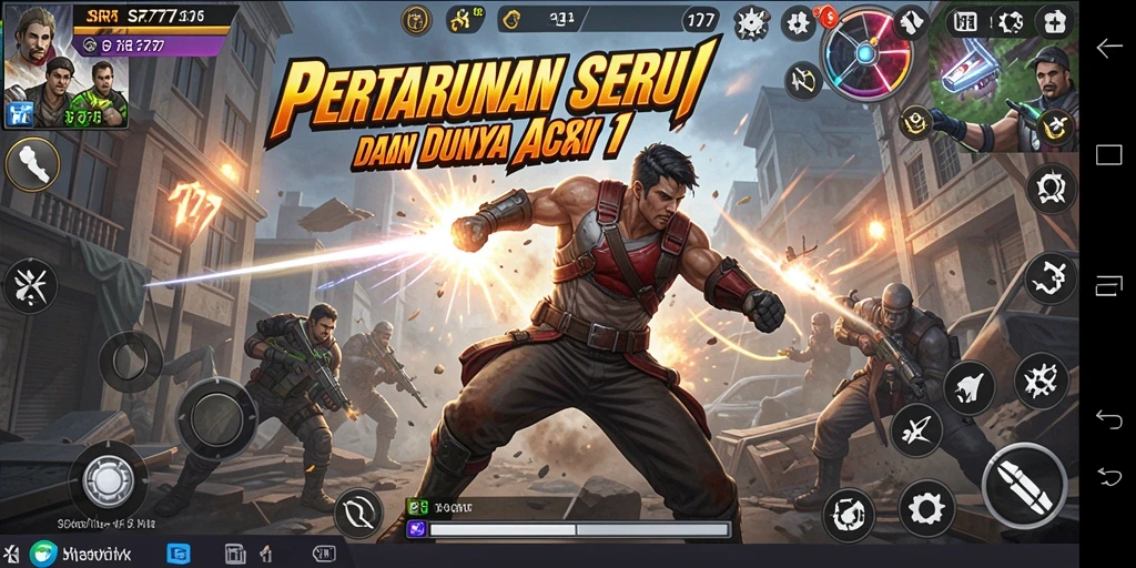 Tampilan screenshot utama SR777 menampilkan aksi seru yang intens.